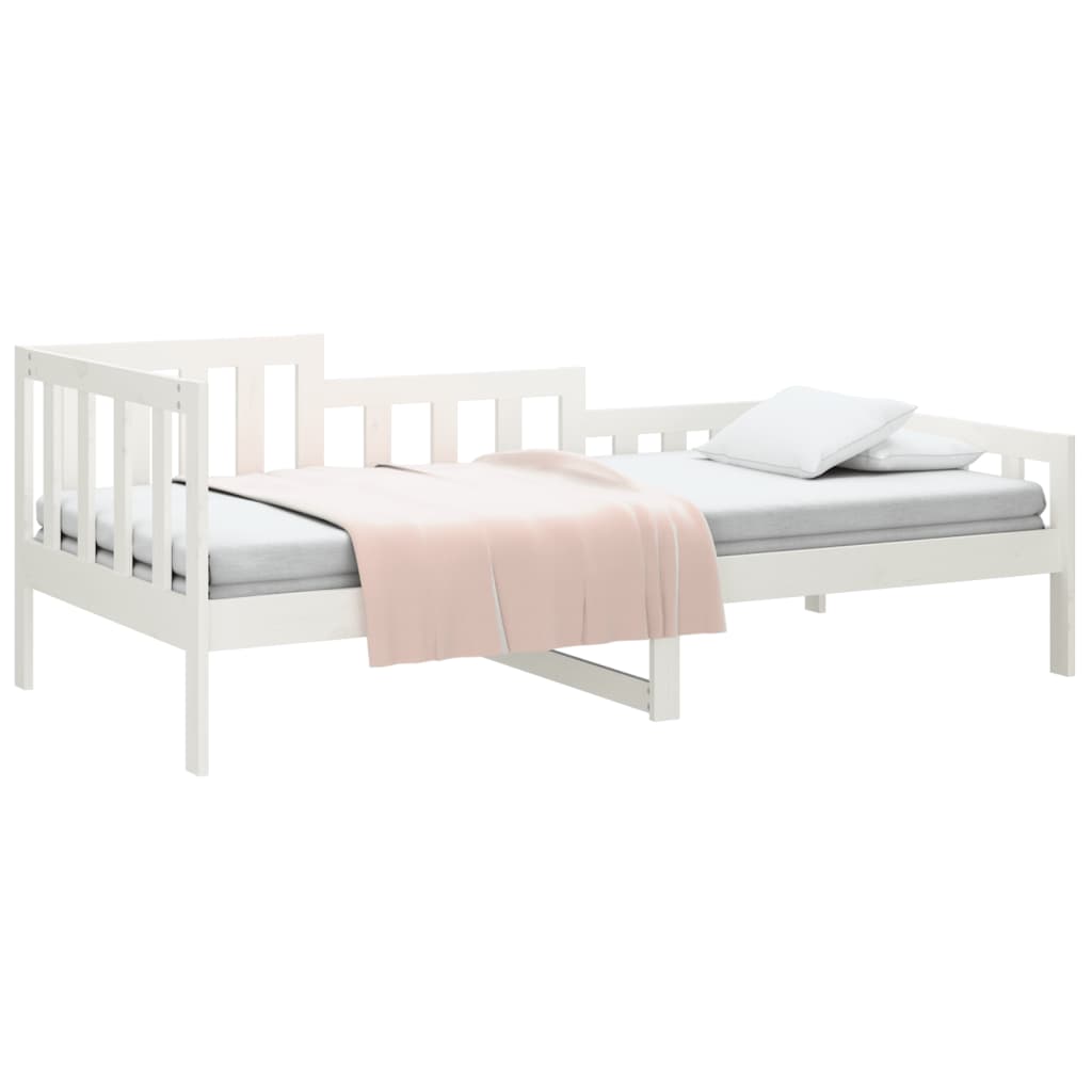 Sofá-cama sem colchão 80x200 cm madeira de pinho maciça branco