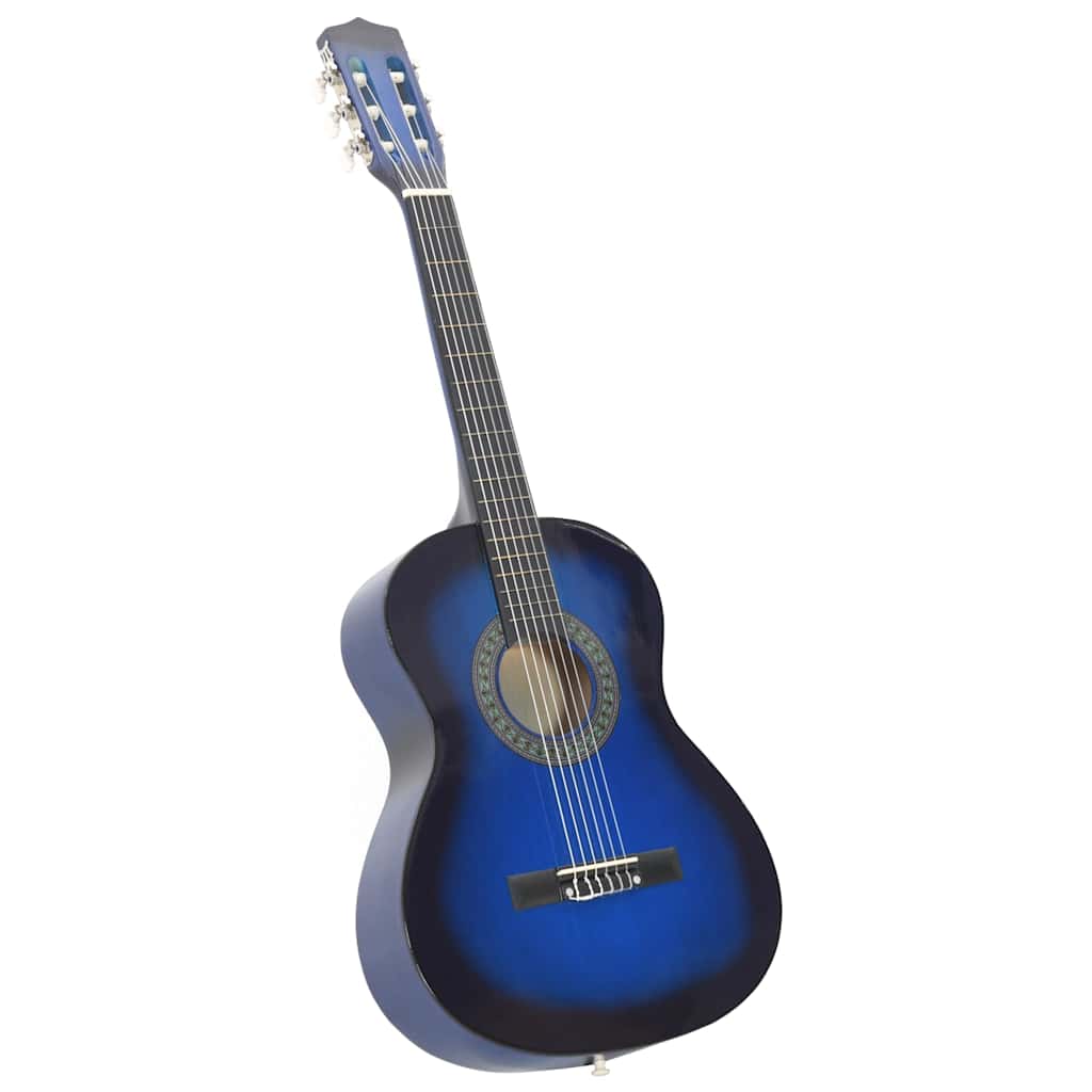 Guitarra clássica iniciantes/crianças 3/4 36" azul