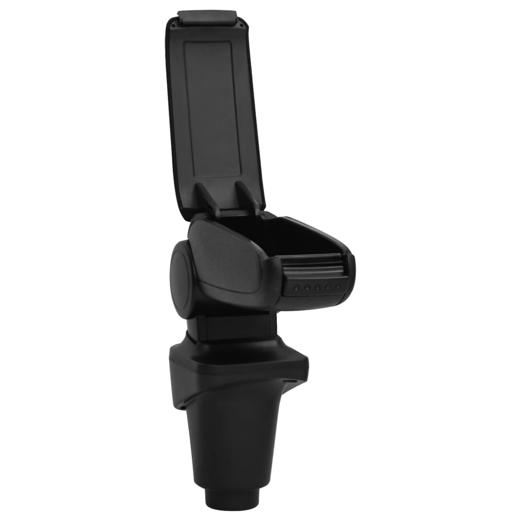 Apoio de braço p/ carro 14x35x(37-53) cm ABS preto
