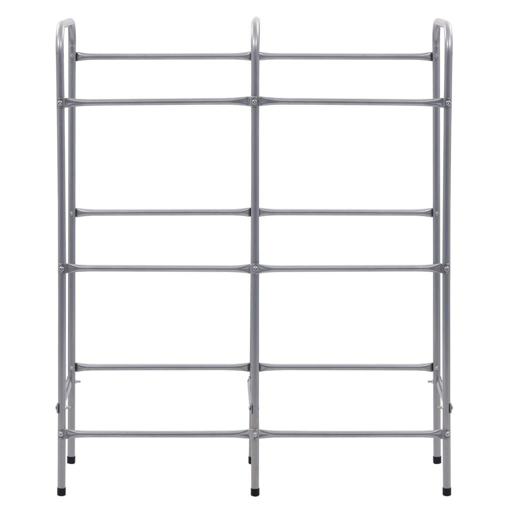 Prateleira para 6 caixas 96x33x116 cm aço prateado