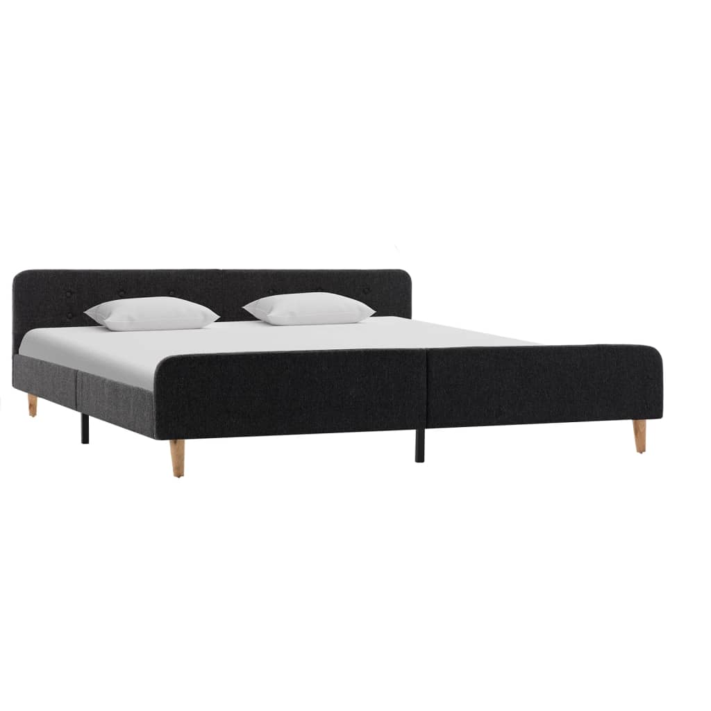Estrutura de cama 180x200 cm serapilheira cinzento-escuro