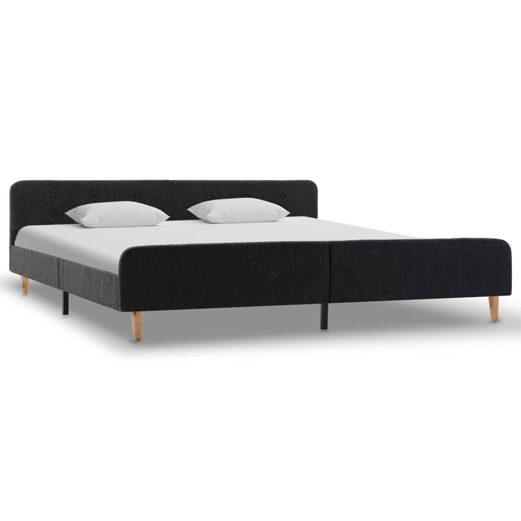 Estrutura de cama 180x200 cm serapilheira cinzento-escuro