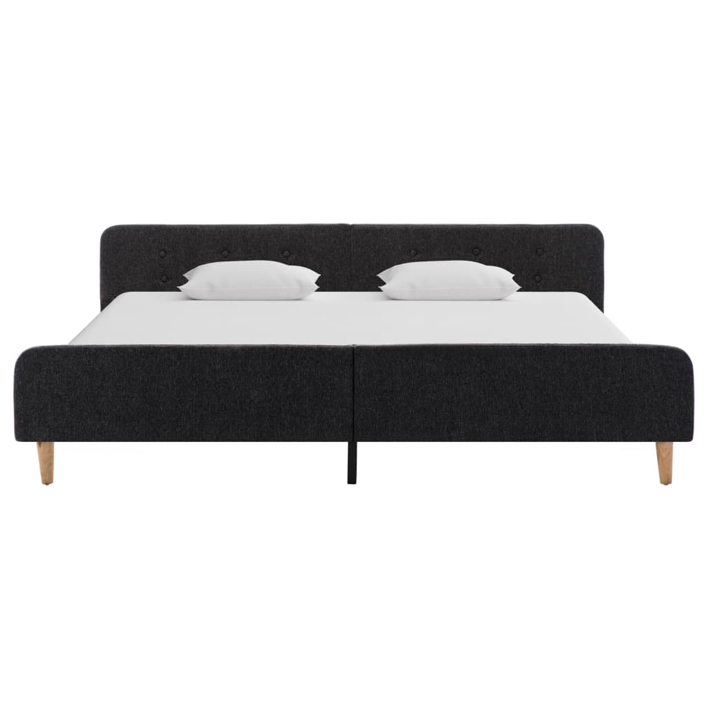 Estrutura de cama 180x200 cm serapilheira cinzento-escuro