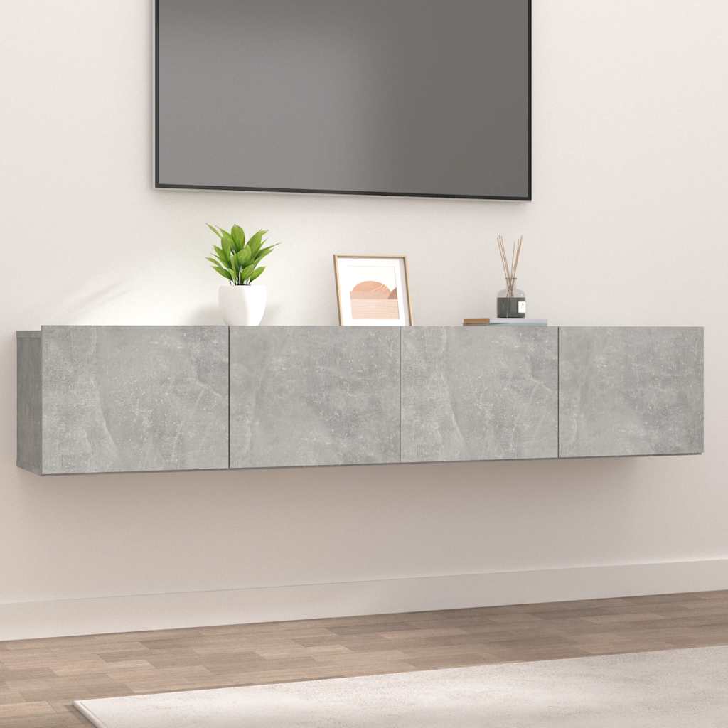 Móveis de TV 2pcs 80x30x30 cm madeira processada cinza cimento