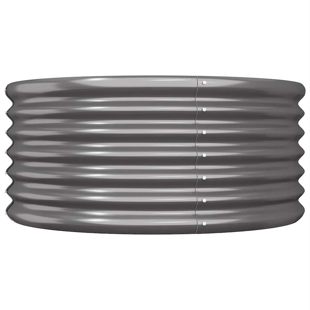 Vaso/floreira de jardim aço galvanizado 80x80x36cm antracite