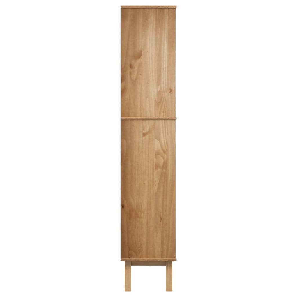Estante otta c/ 2 gavetas pinho maciço castanho