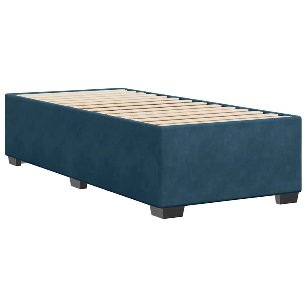 Estrutura de cama 90x190 cm veludo azul