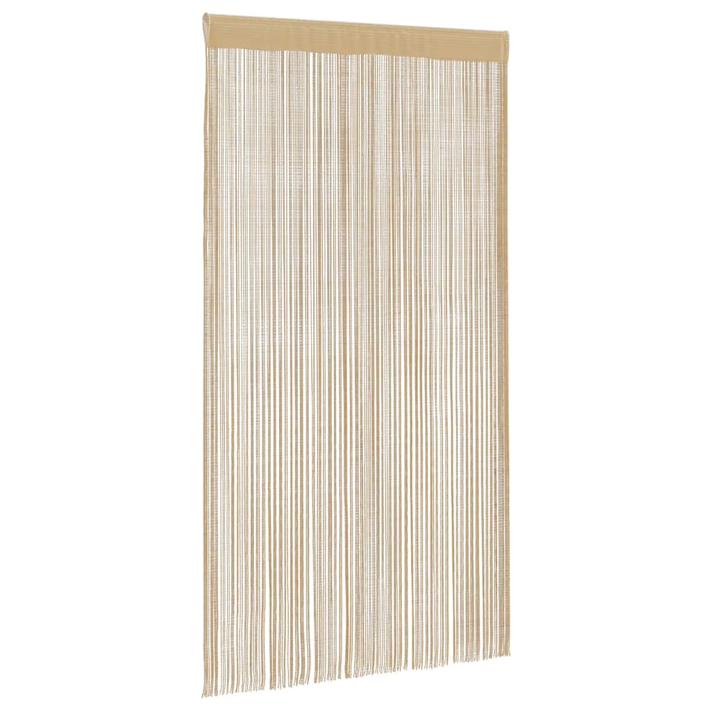 Cortinas de fios 2 pcs 140x250 cm bege