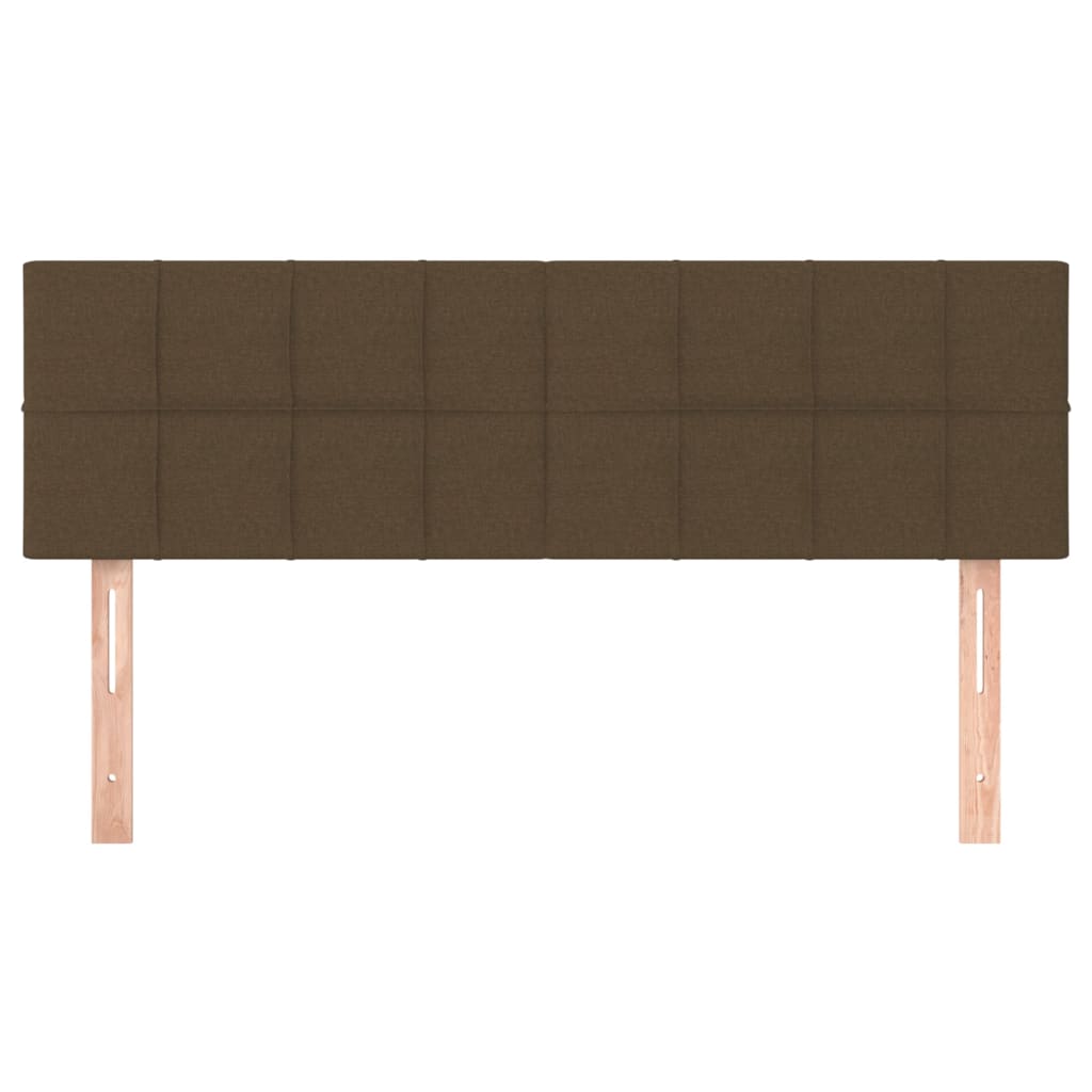 Cabeceiras castanho-escuro 144x5x78/88 cm tecido