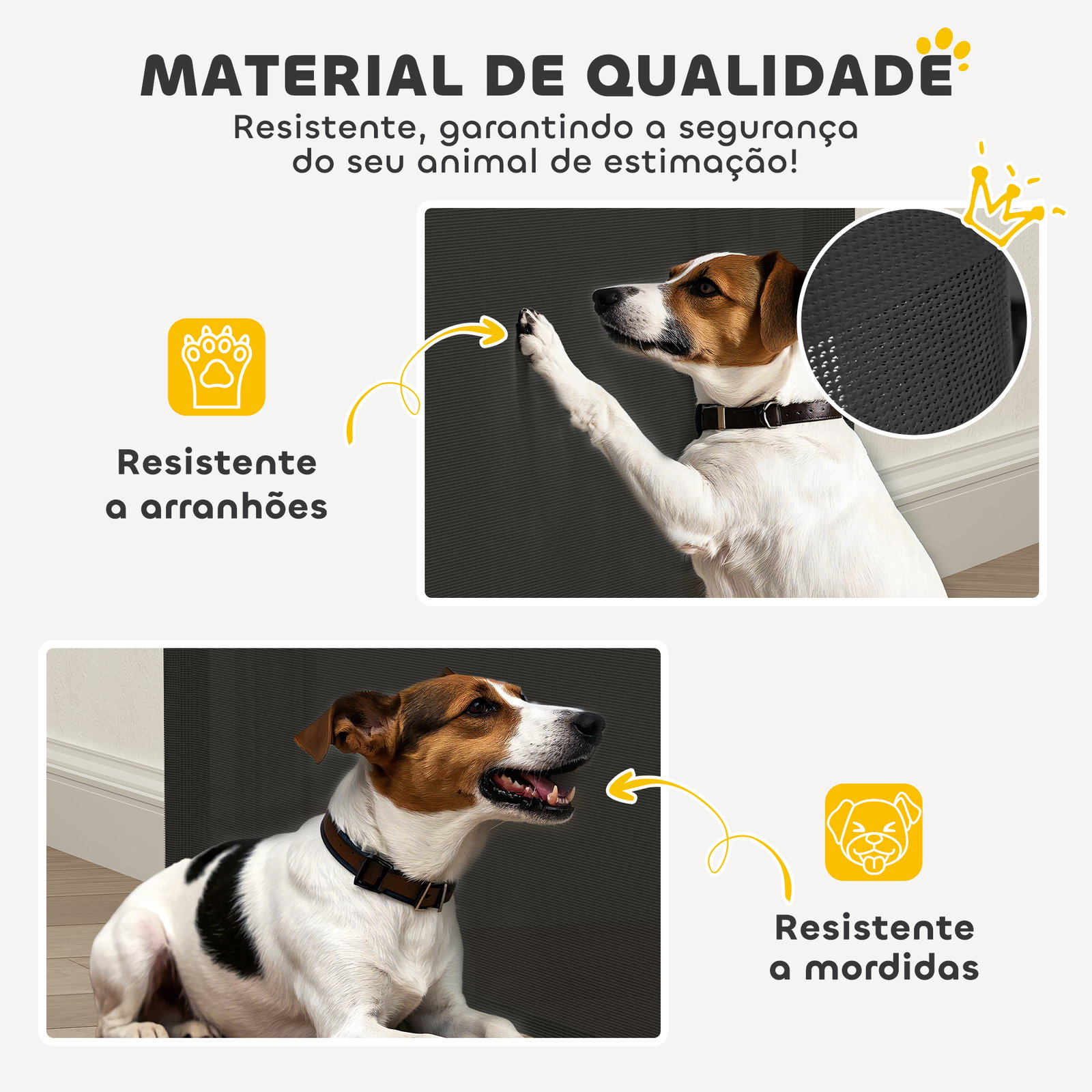 Barreira de segurança para cães retrátil 0-136 cm para cães pequenos com botão de fecho preto