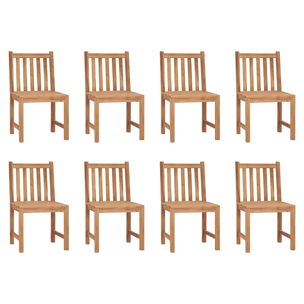 Cadeiras de jardim 8 pcs c/ almofadões madeira de teca maciça