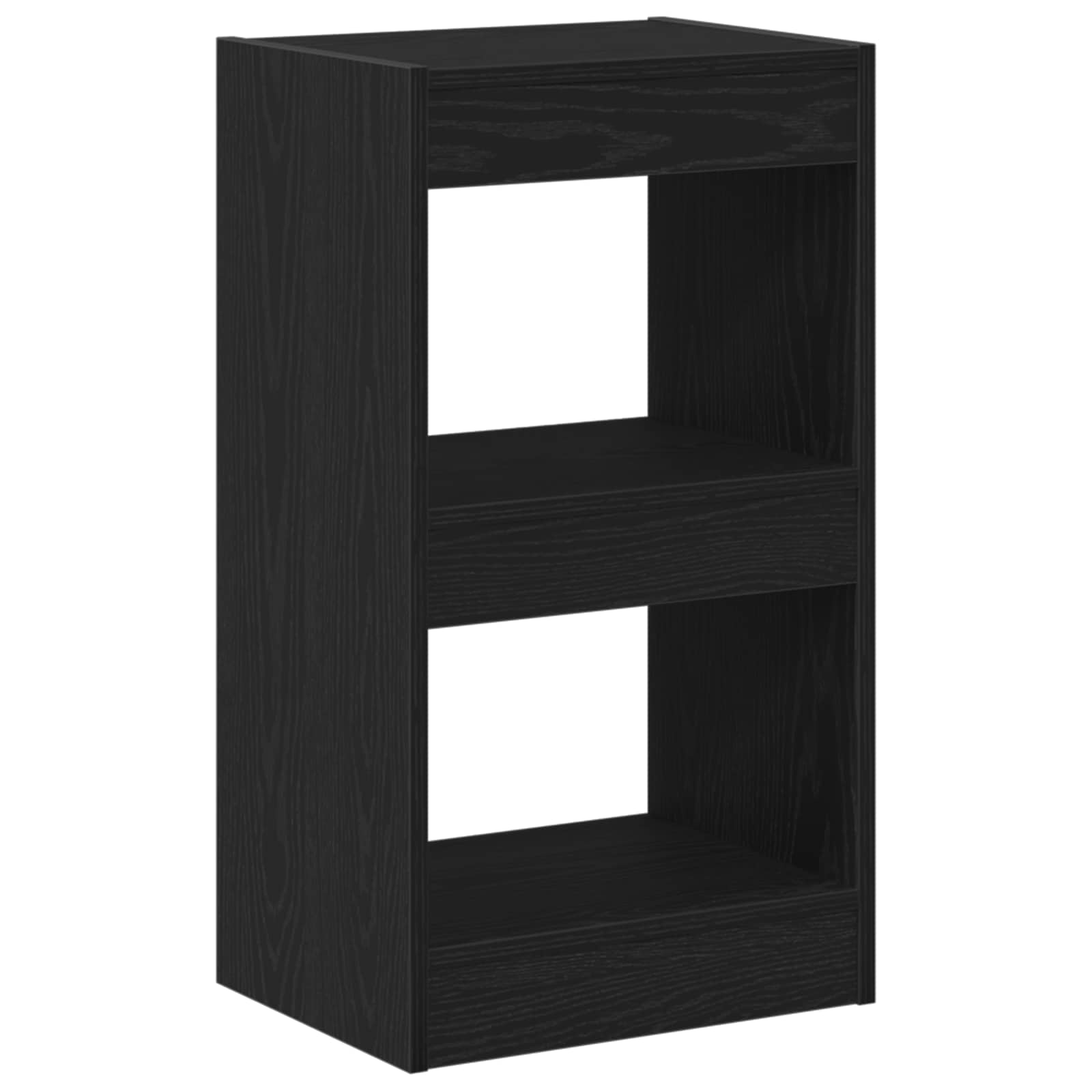 Gabinete de livros 2 níveis 40 x 30 x 71,5 cm carvalho preto