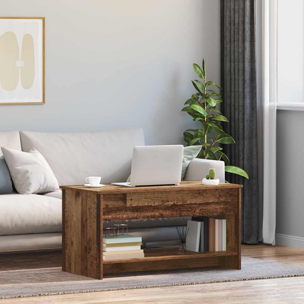 Mesa de centro madeira antiga 80 x 50,5 x 41,5 cm