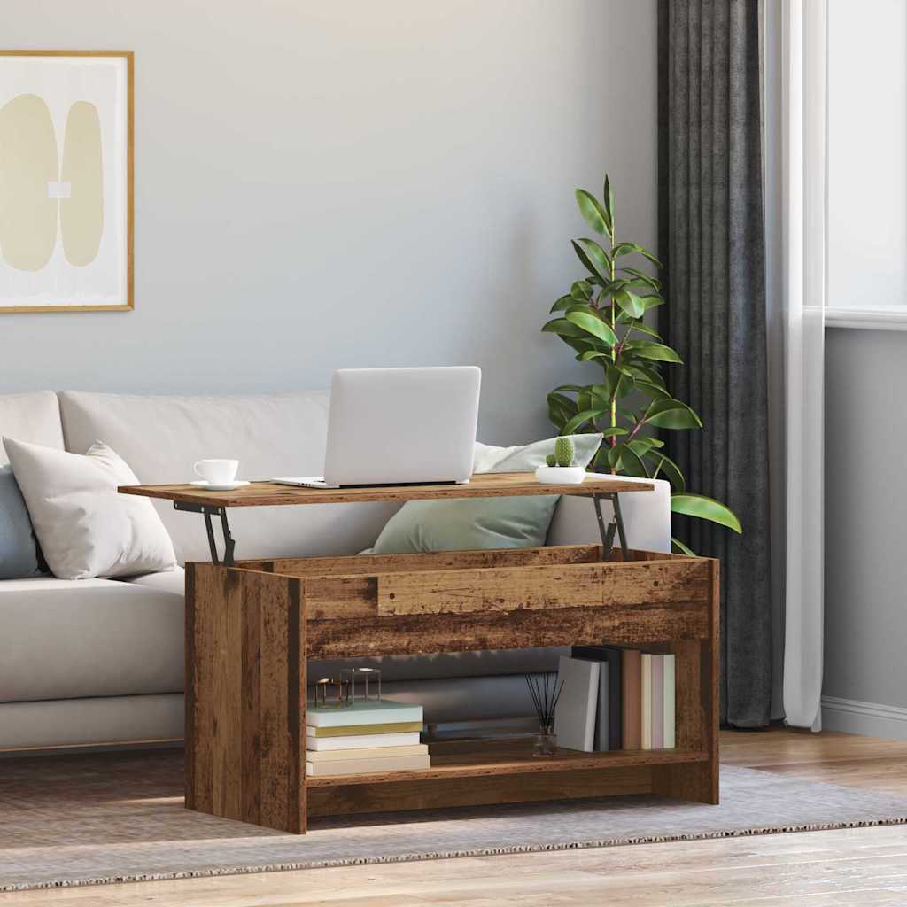 Mesa de centro madeira antiga 80 x 50,5 x 41,5 cm