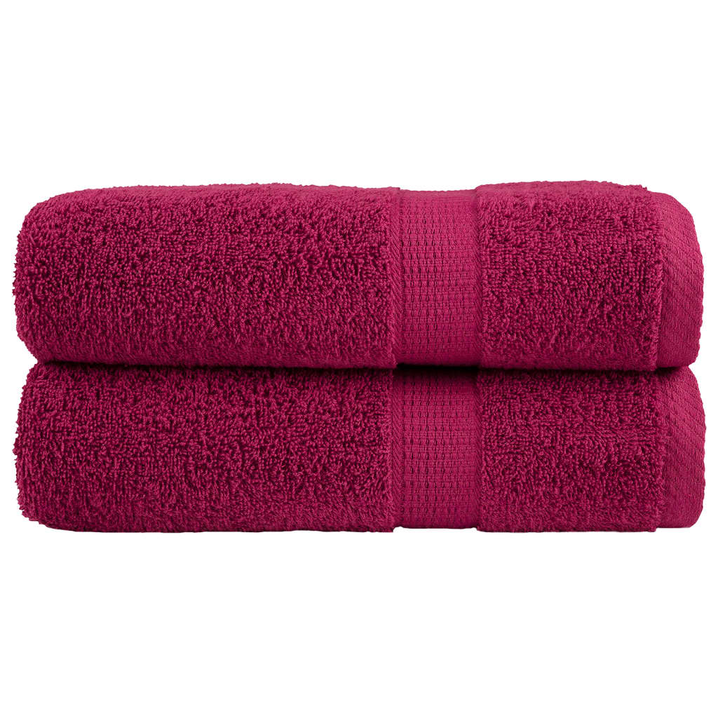 Toalhas de banho premium solund 2 pcs 70x140 cm 600 gsm bordô
