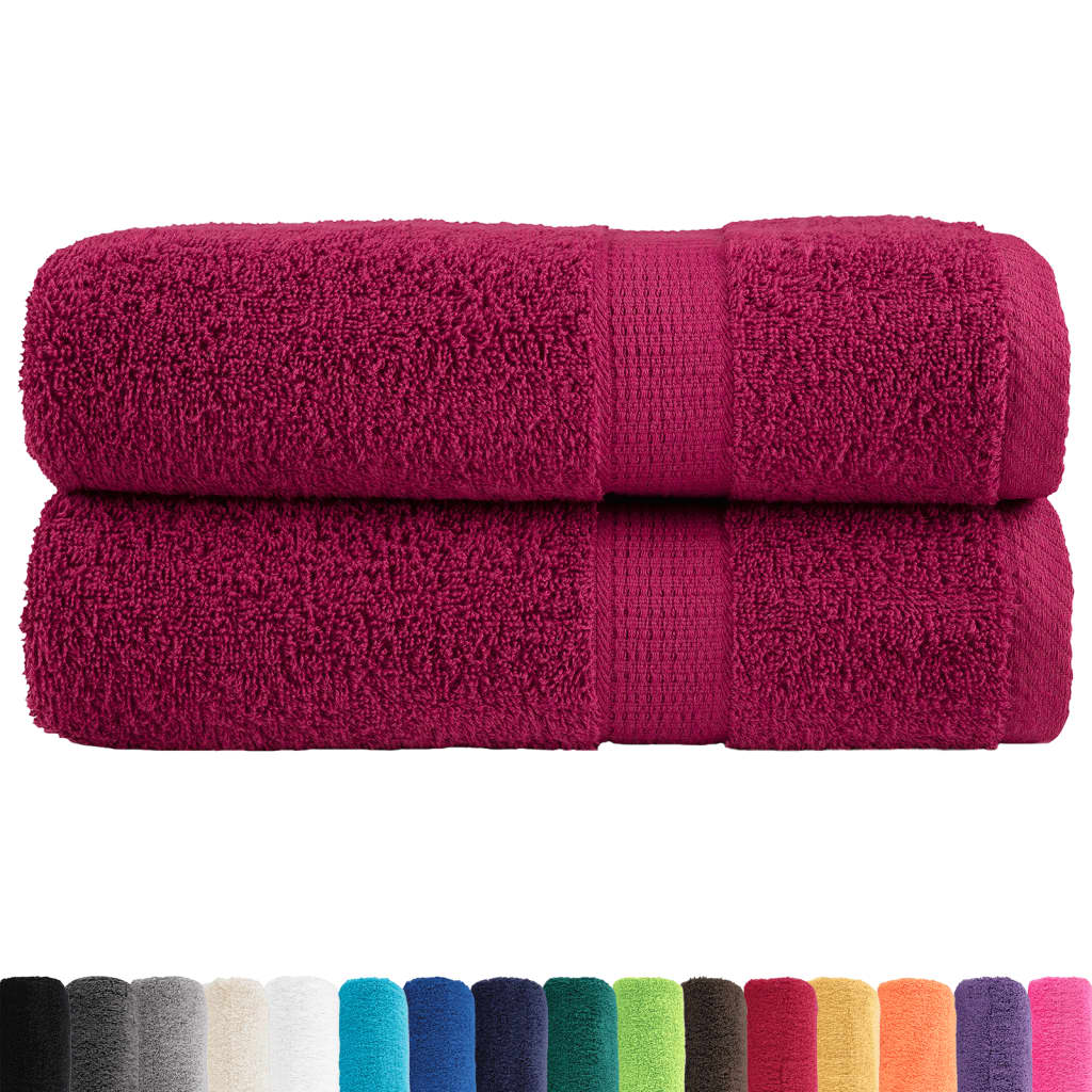 Toalhas de banho premium solund 2 pcs 70x140 cm 600 gsm bordô