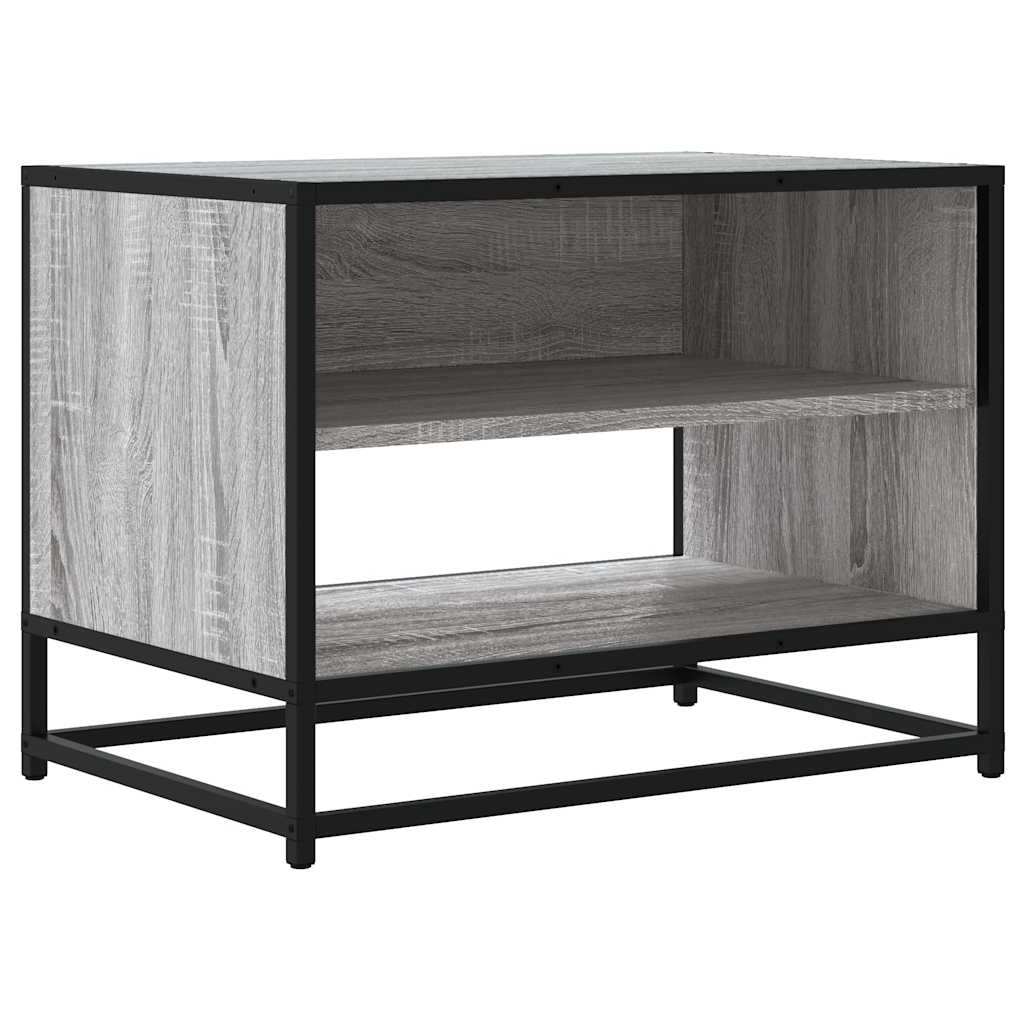 Móvel TV 61x40x46 cm derivados madeira/metal cinzento sonoma