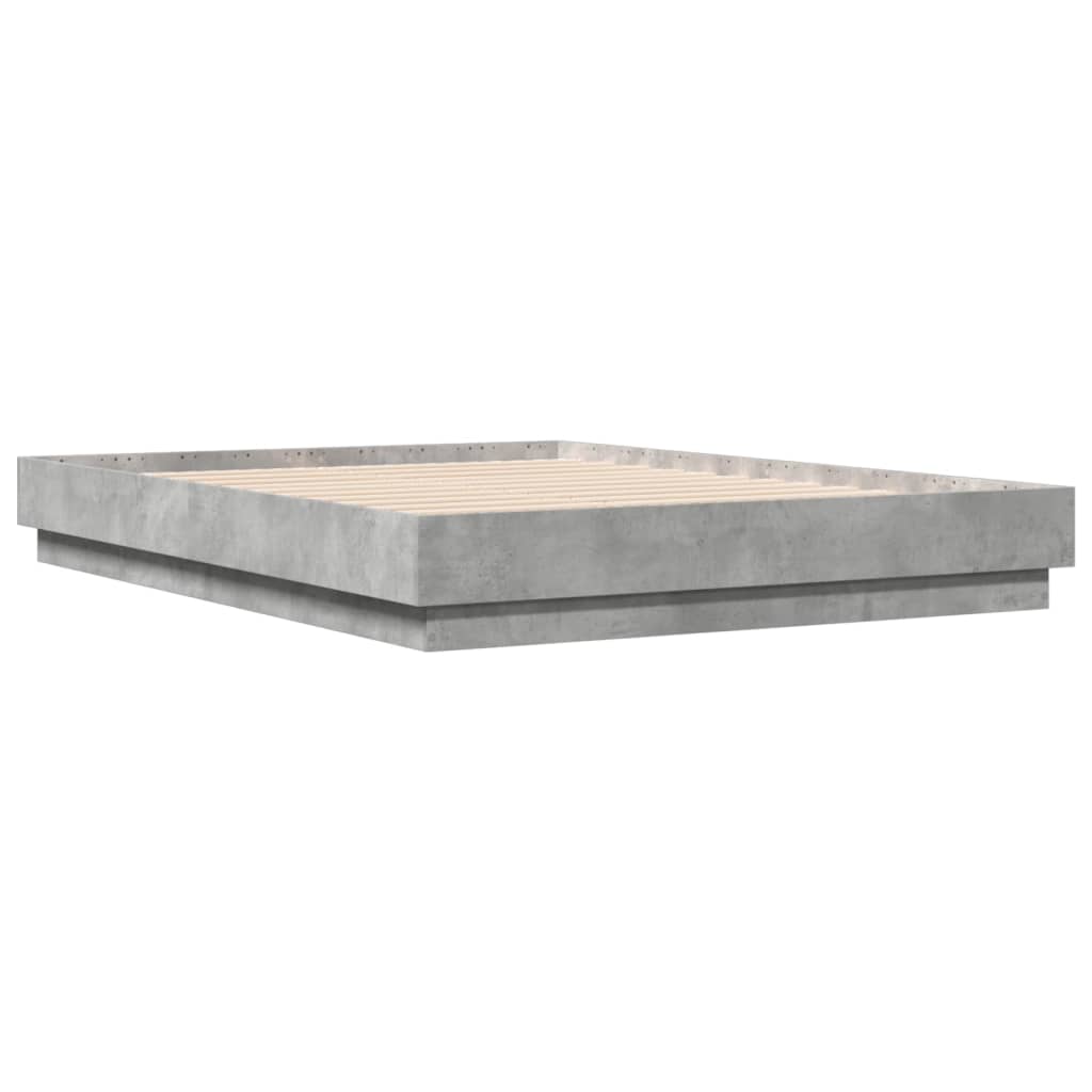 Estrutura de cama 120x190 cm derivados de madeira cinza cimento