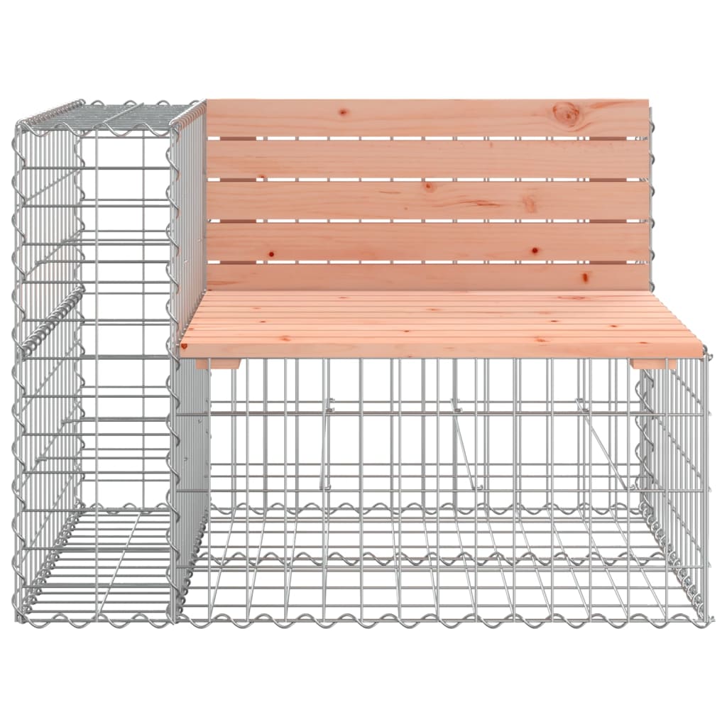 Banco jardim design gabião 92x71x65,5 cm madeira douglas maciça
