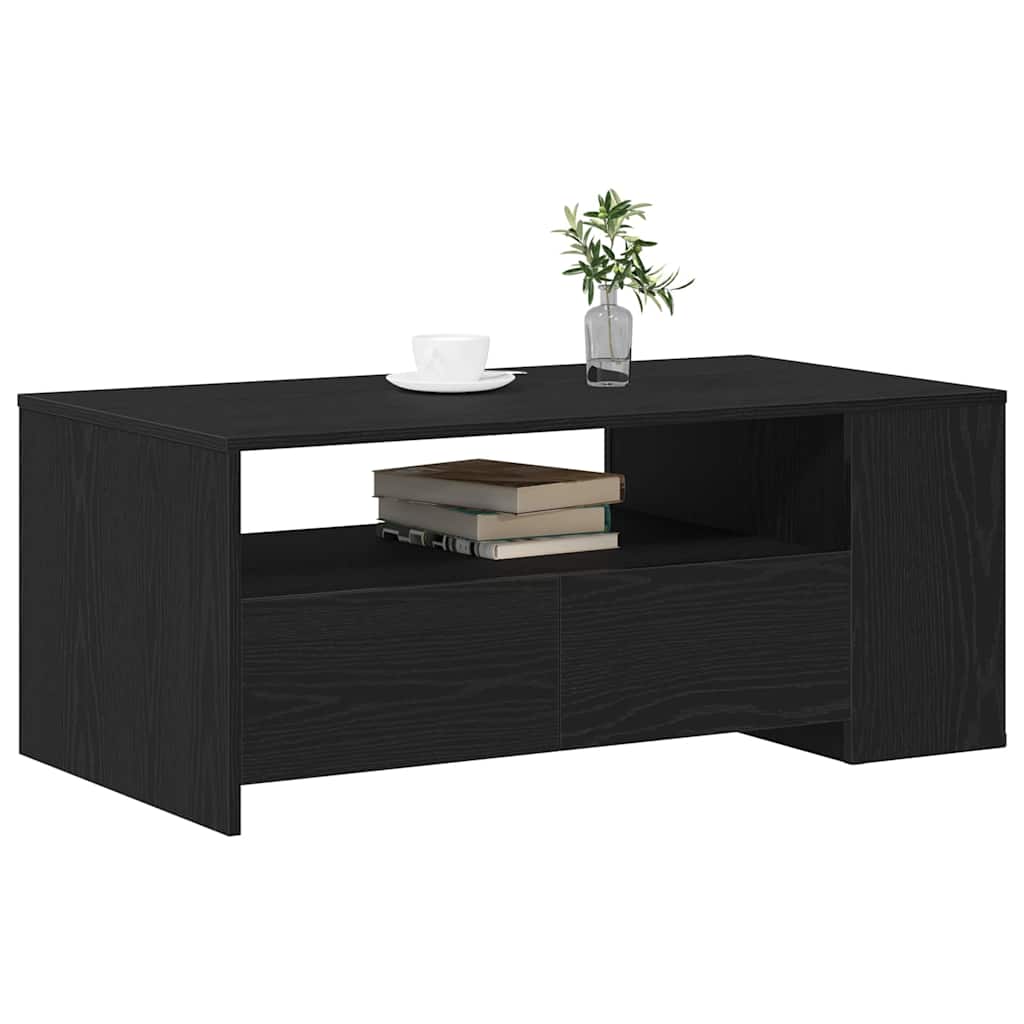 Mesa de centro carvalho preto 102 x 55 x 43,5 cm