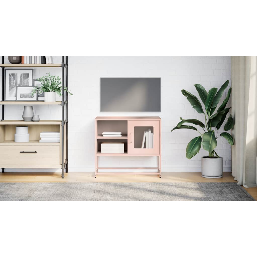 Móvel de TV 68x39x60,5 cm aço rosa