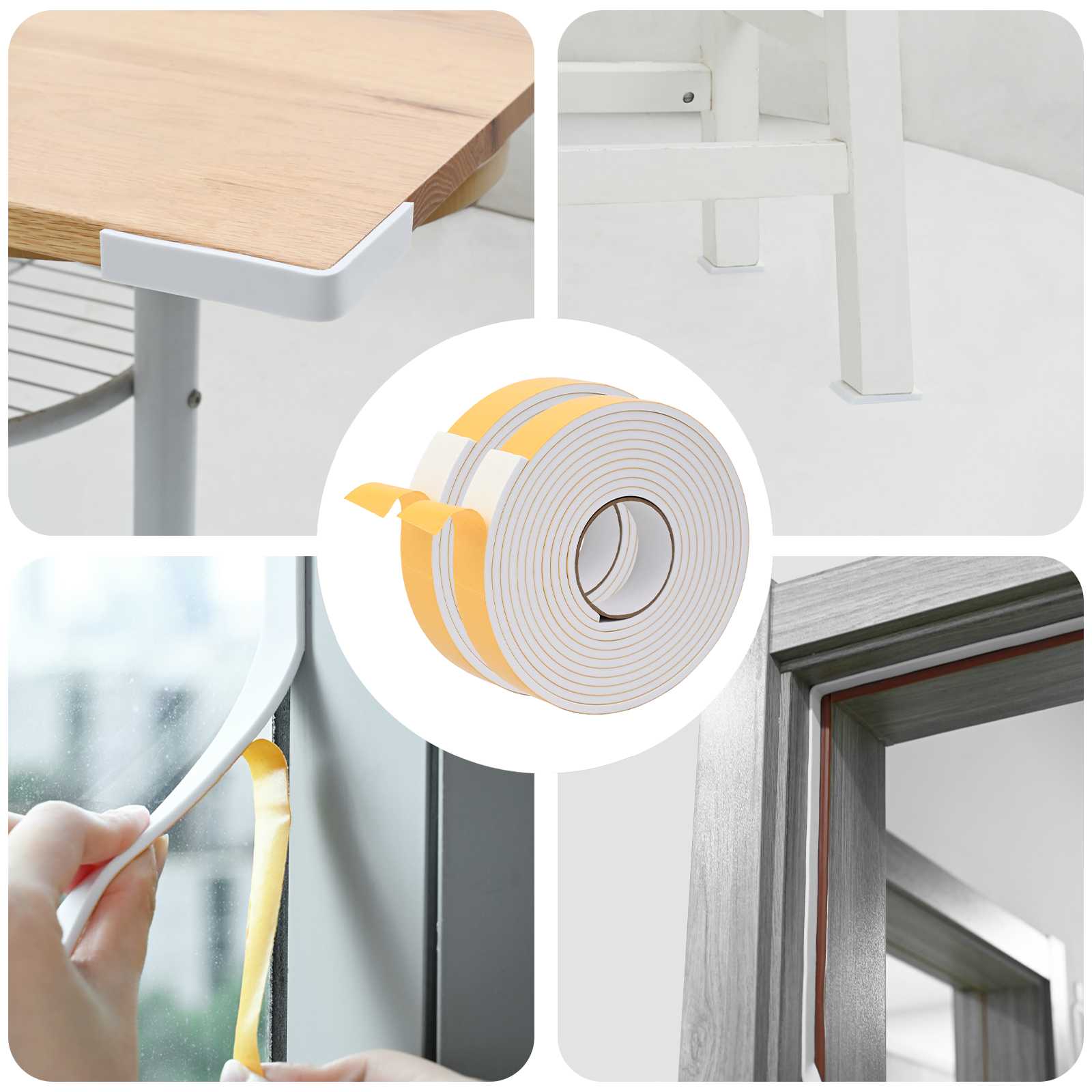 Fita de espuma autoadesiva 2 unid. branco 40mm x 5m espuma cr