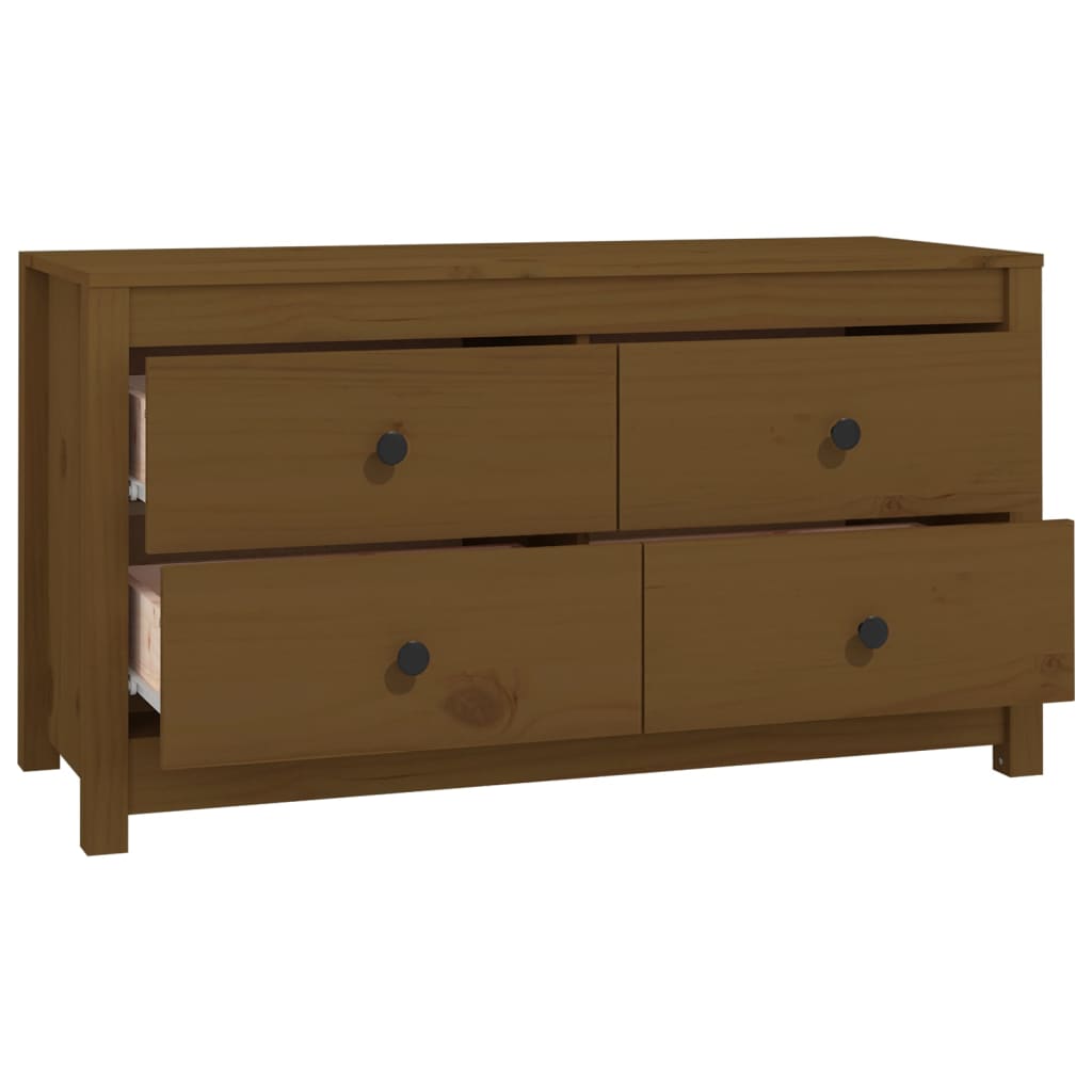 Armário de apoio 100x40x54 cm pinho maciço castanho mel