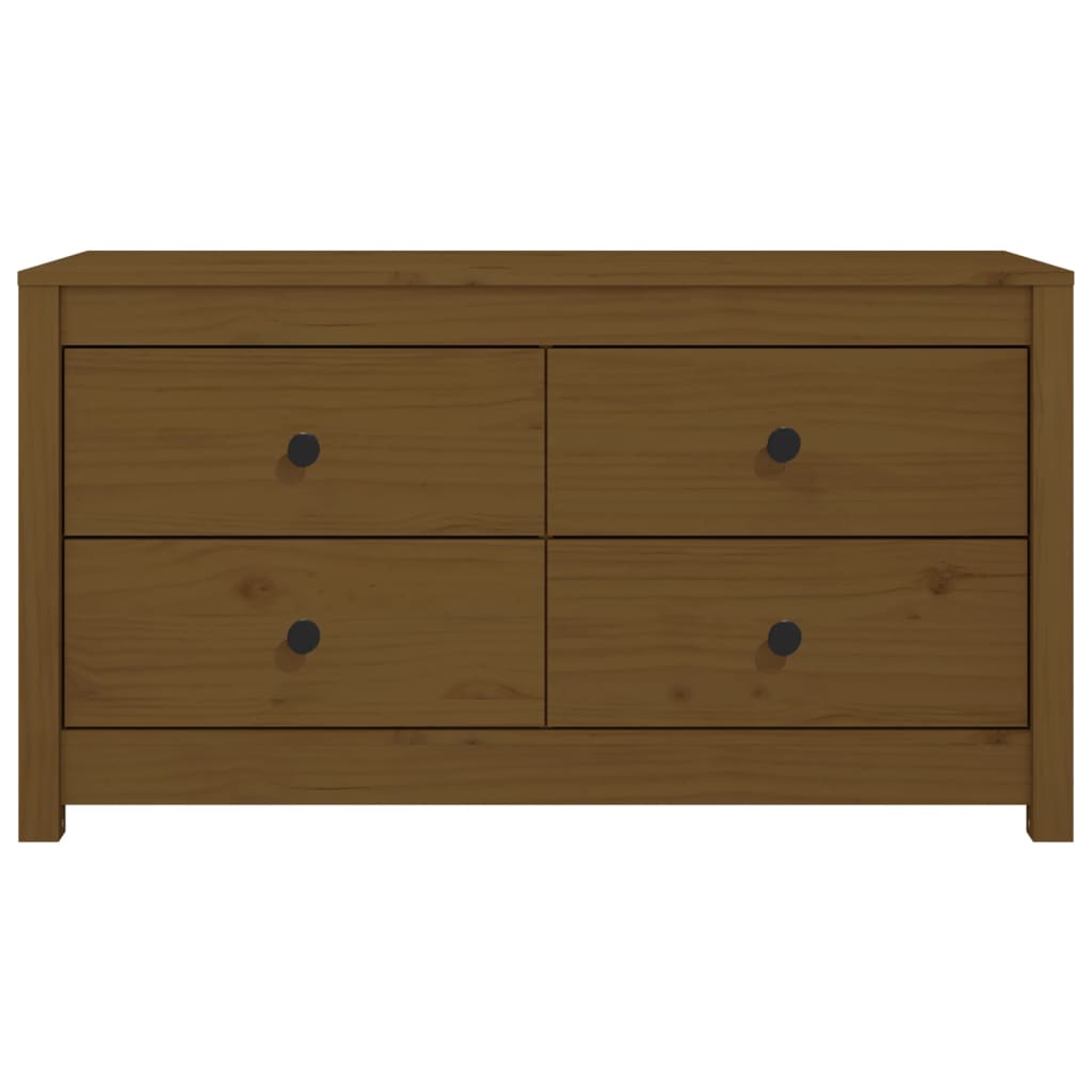 Armário de apoio 100x40x54 cm pinho maciço castanho mel