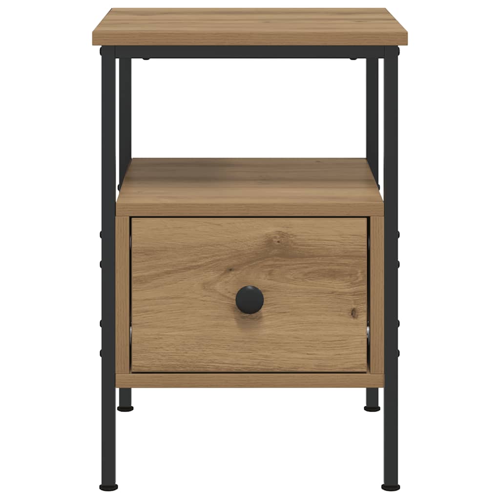 Mesa cabeceira 34x36x50 cm derivados madeira carvalho artisiano