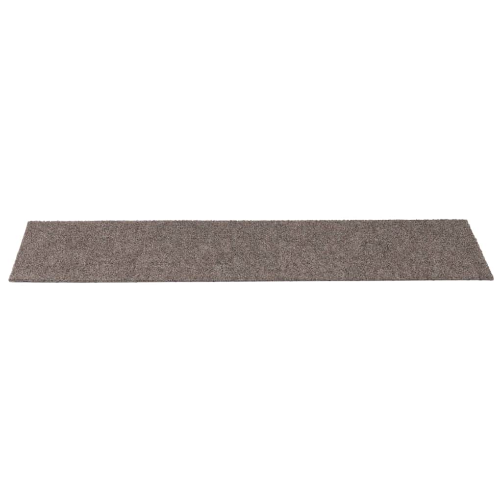 Tapetes de escada autoadesivos 30 peças 76x20 cm bege retangulares