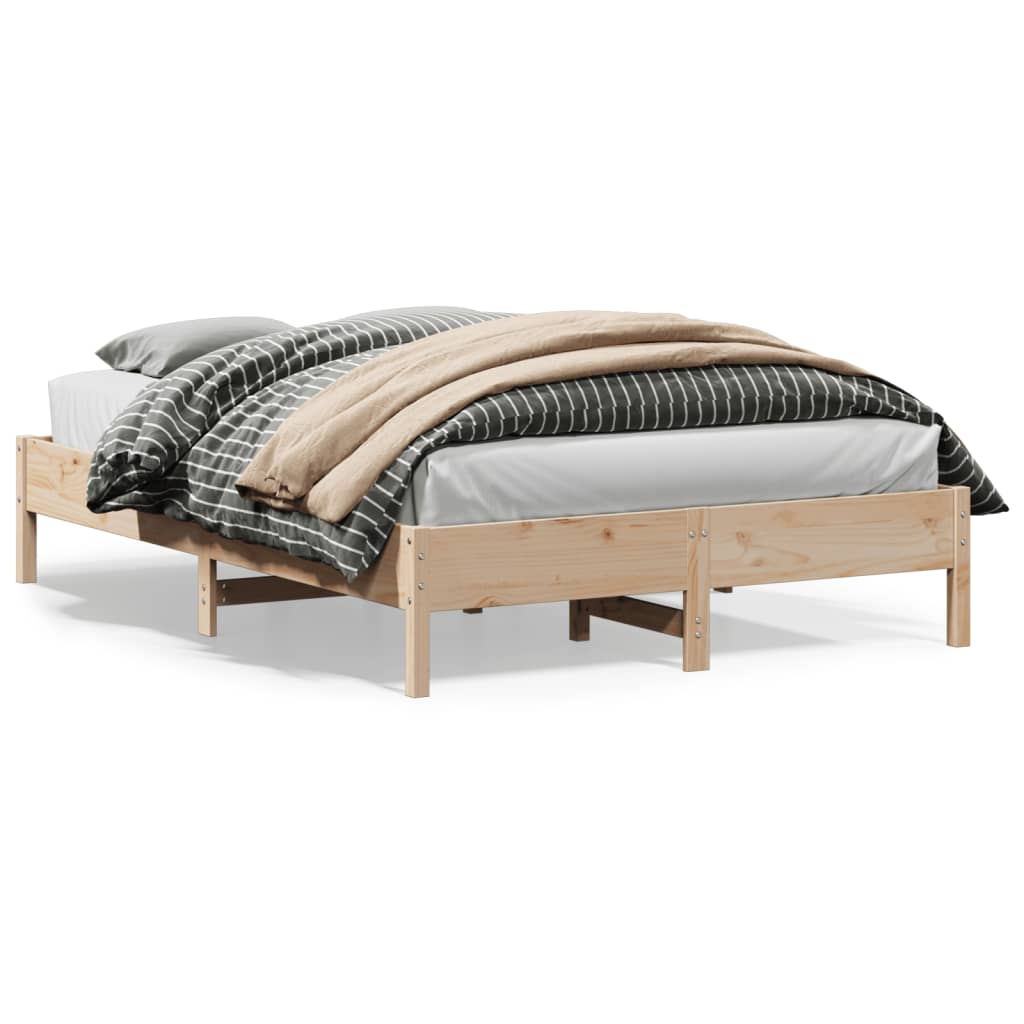 Cama sem colchão 150x200 cm madeira de pinho maciça