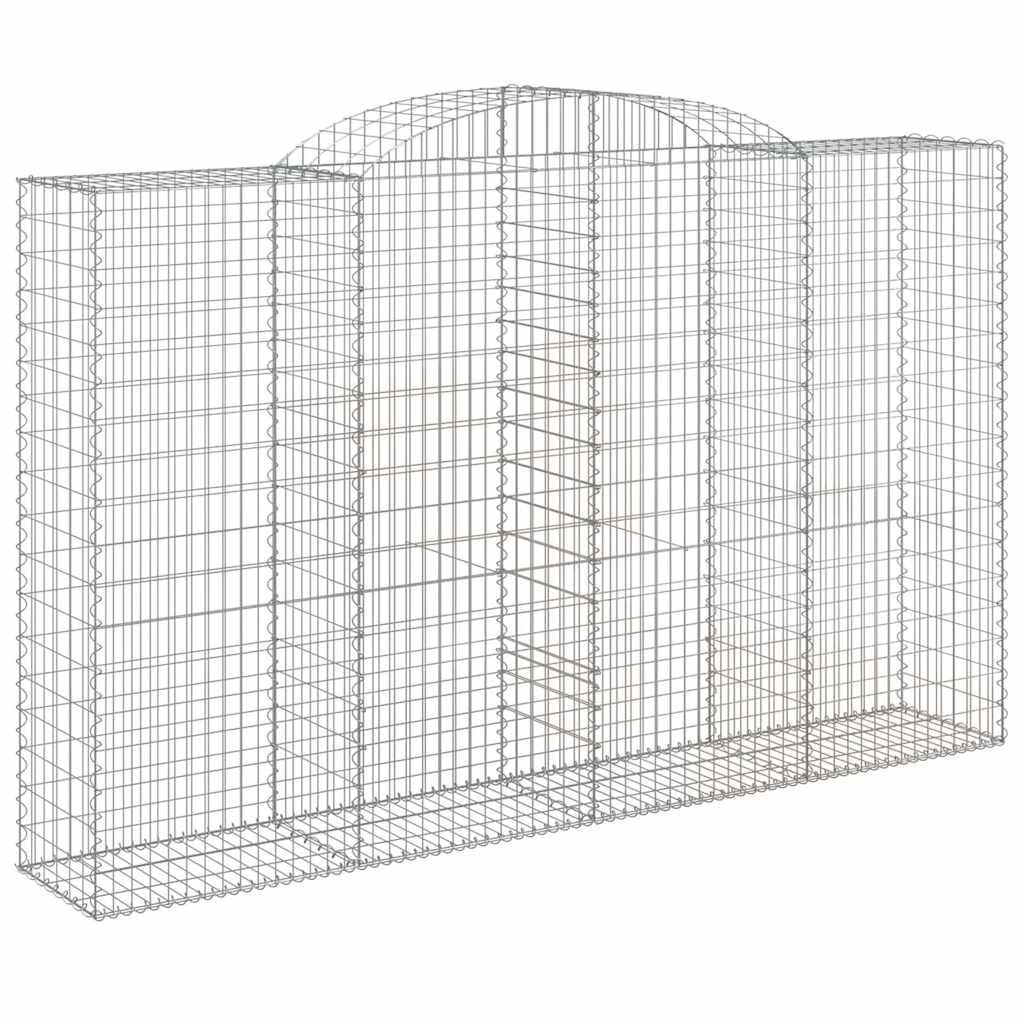 Cestos gabião arqueados 11 pcs 300x50x180/200 ferro galvanizado