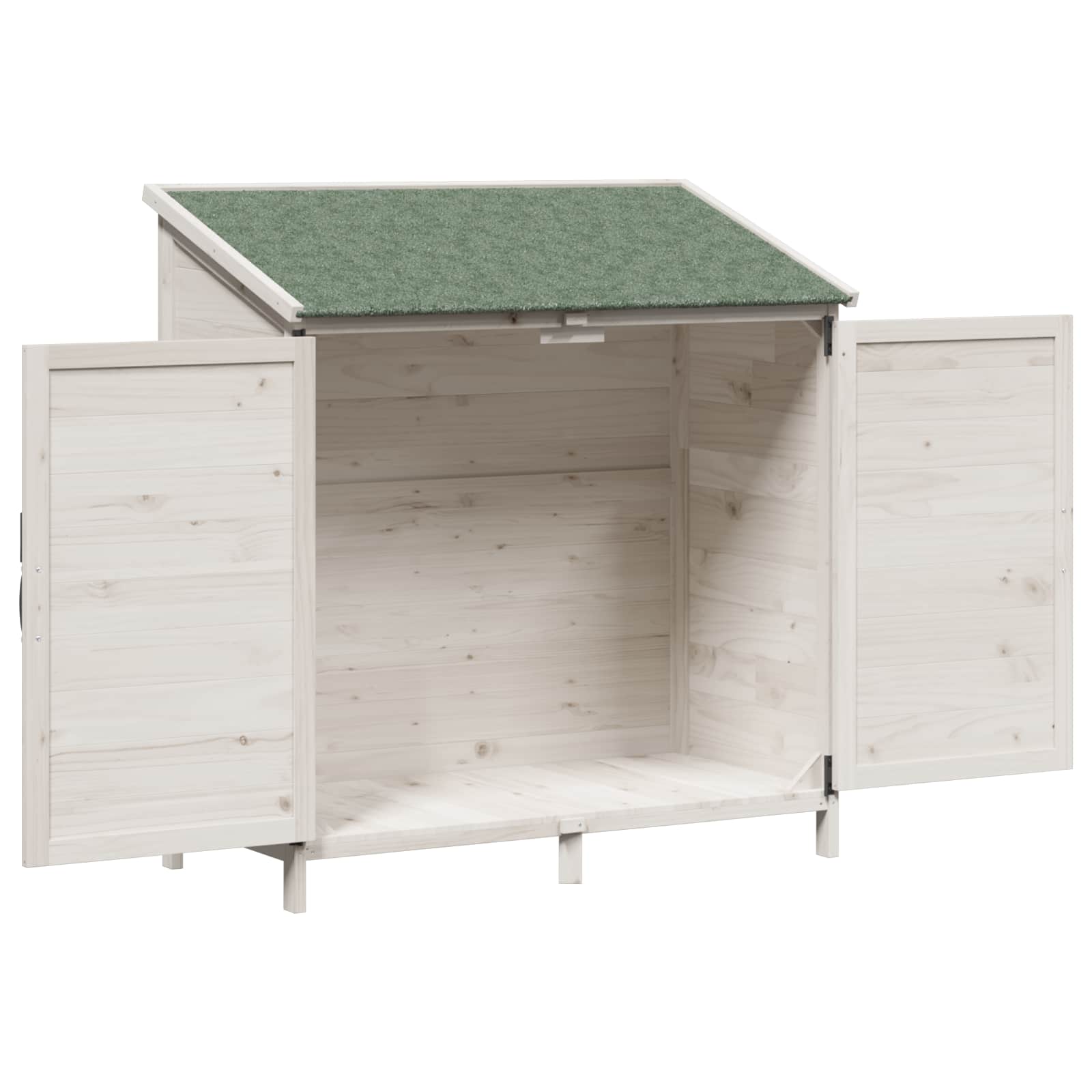 Galpão de jardim com telhado branco 106 x 56 x 113,5 cm