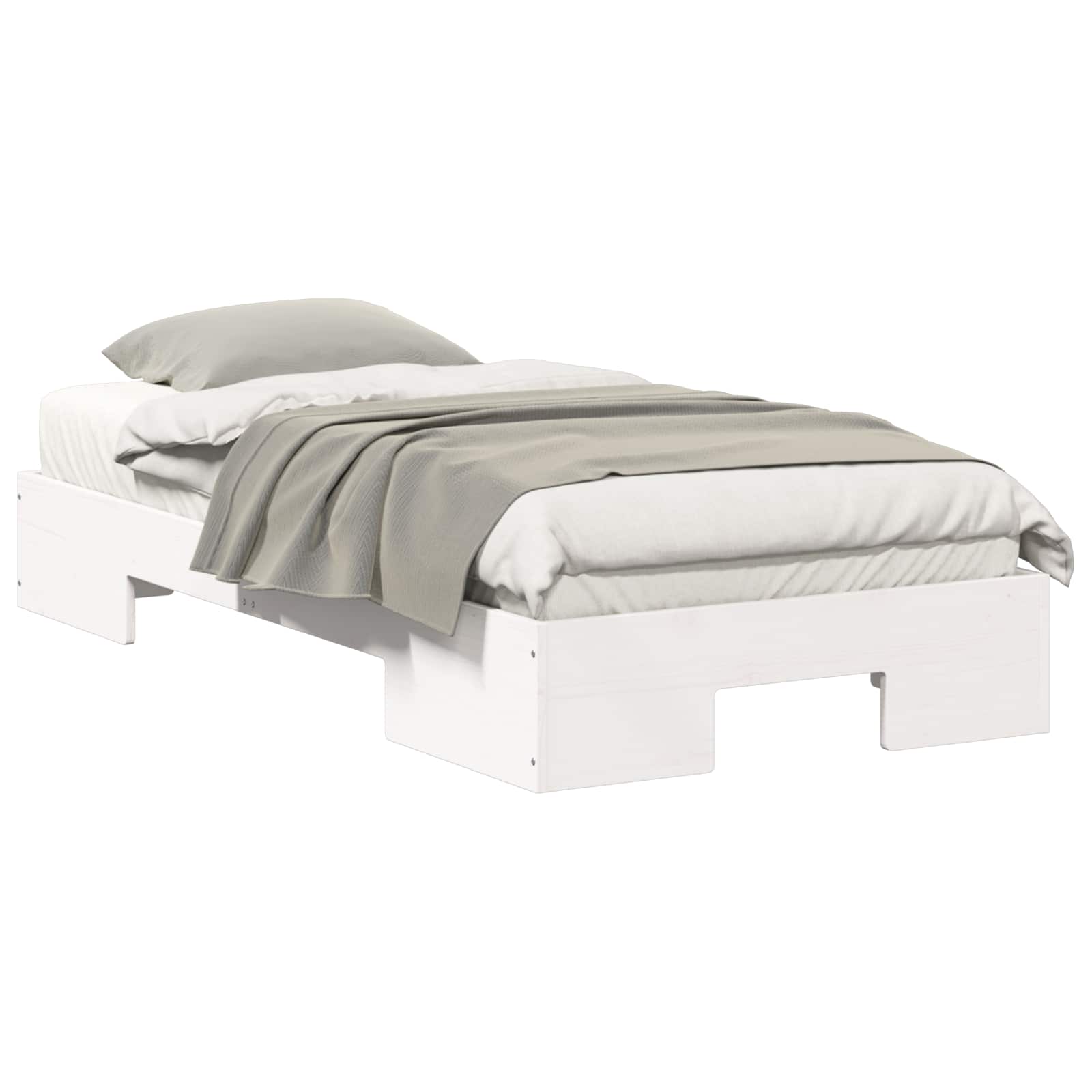 Estrutura da cama branco 90 x 200 cm