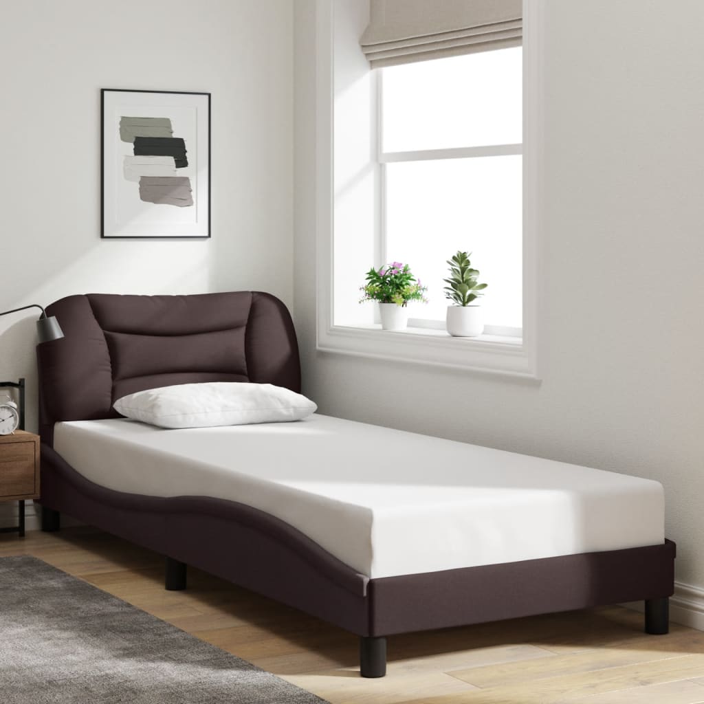 Estrutura de cama com LED sem colchão hvar 90x190 cm tecido