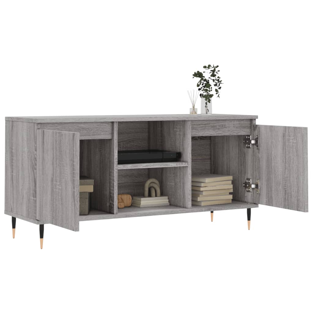 Móvel de TV 104x35x50 cm derivados de madeira cinzento sonoma