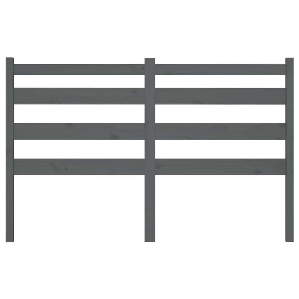 Cabeceira de cama 166x4x100 cm pinho maciço cinzento