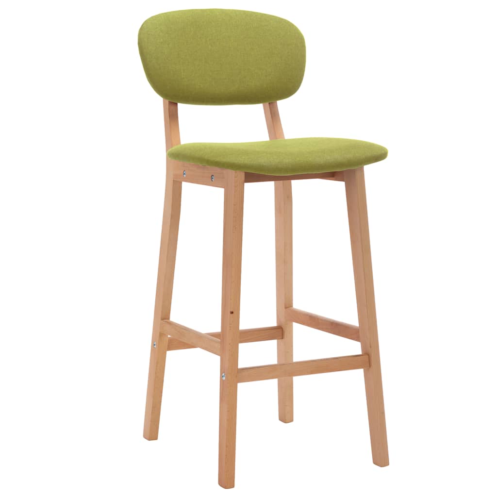 Bancos de bar 2 pcs tecido verde