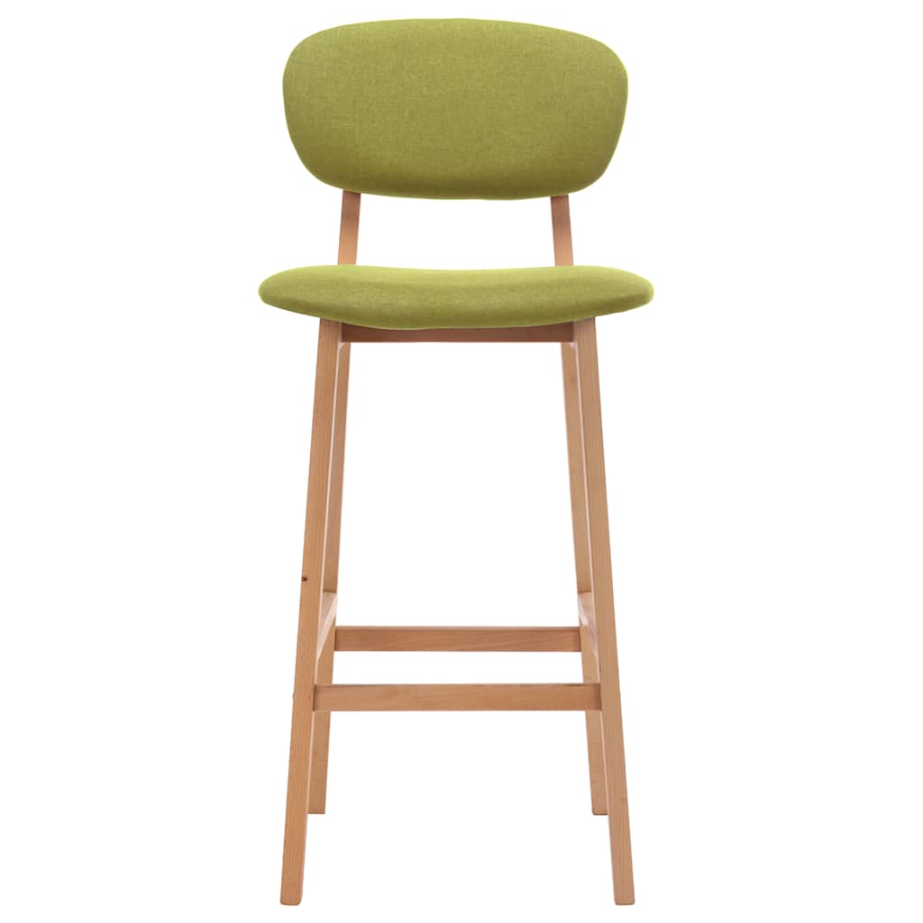 Bancos de bar 2 pcs tecido verde