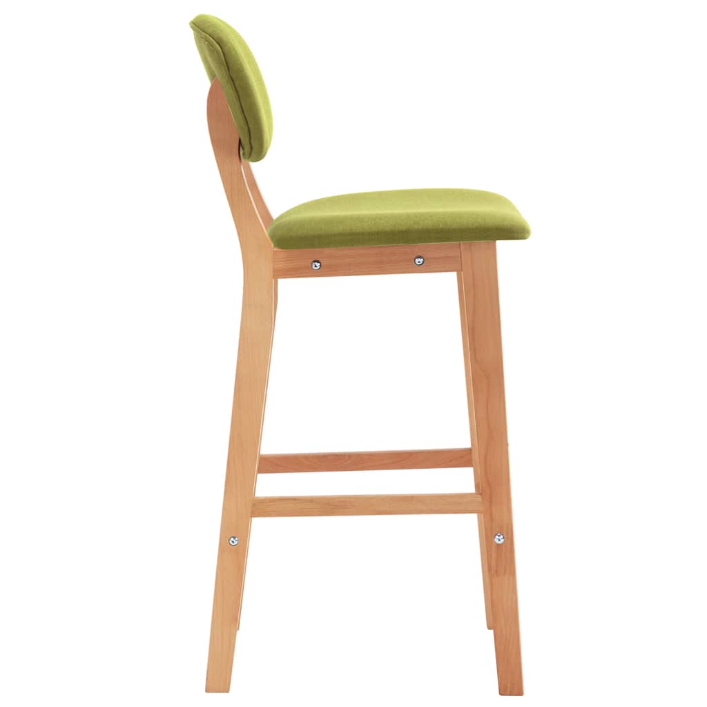 Bancos de bar 2 pcs tecido verde