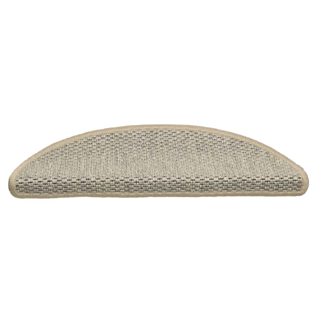 Tapetes escada adesivos aspeto sisal 15 pcs verde-claro