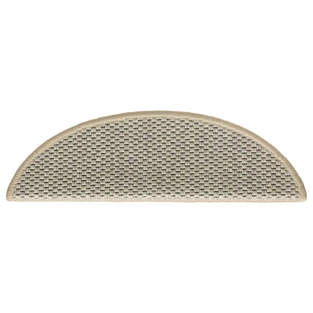 Tapetes escada adesivos aspeto sisal 15 pcs verde-claro
