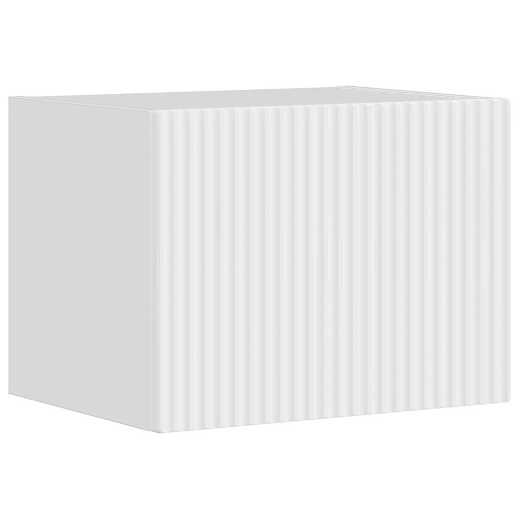Armário de TV de parede 39 x 31 x 29,5 cm branco brilhante