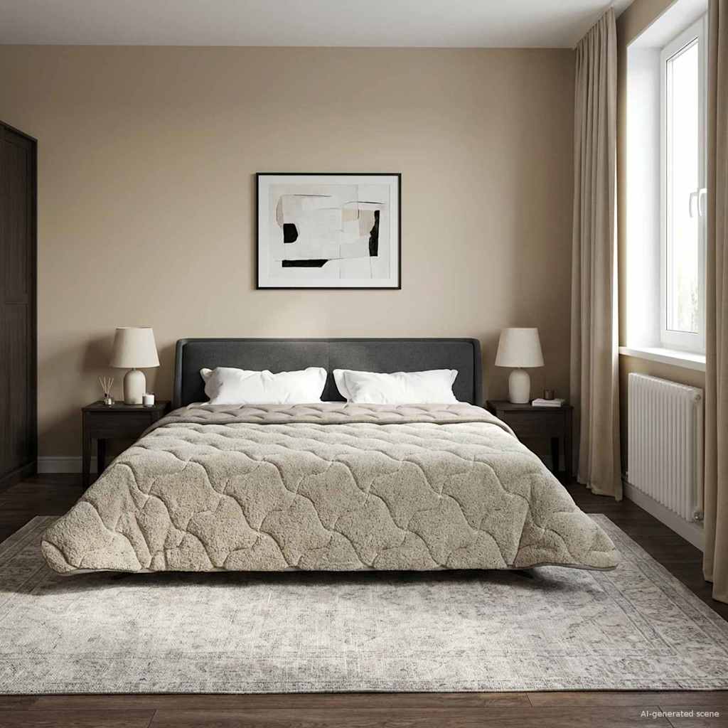 Duvet de ano inteiro colchonete cinzento-claro 200 x 220 cm