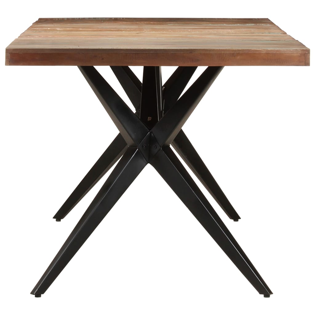Mesa de jantar 200x90x76 cm madeira recuperada maciça