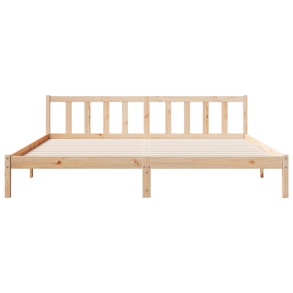 Cama extra longa sem colchão 200x220 cm madeira de pinho maciça