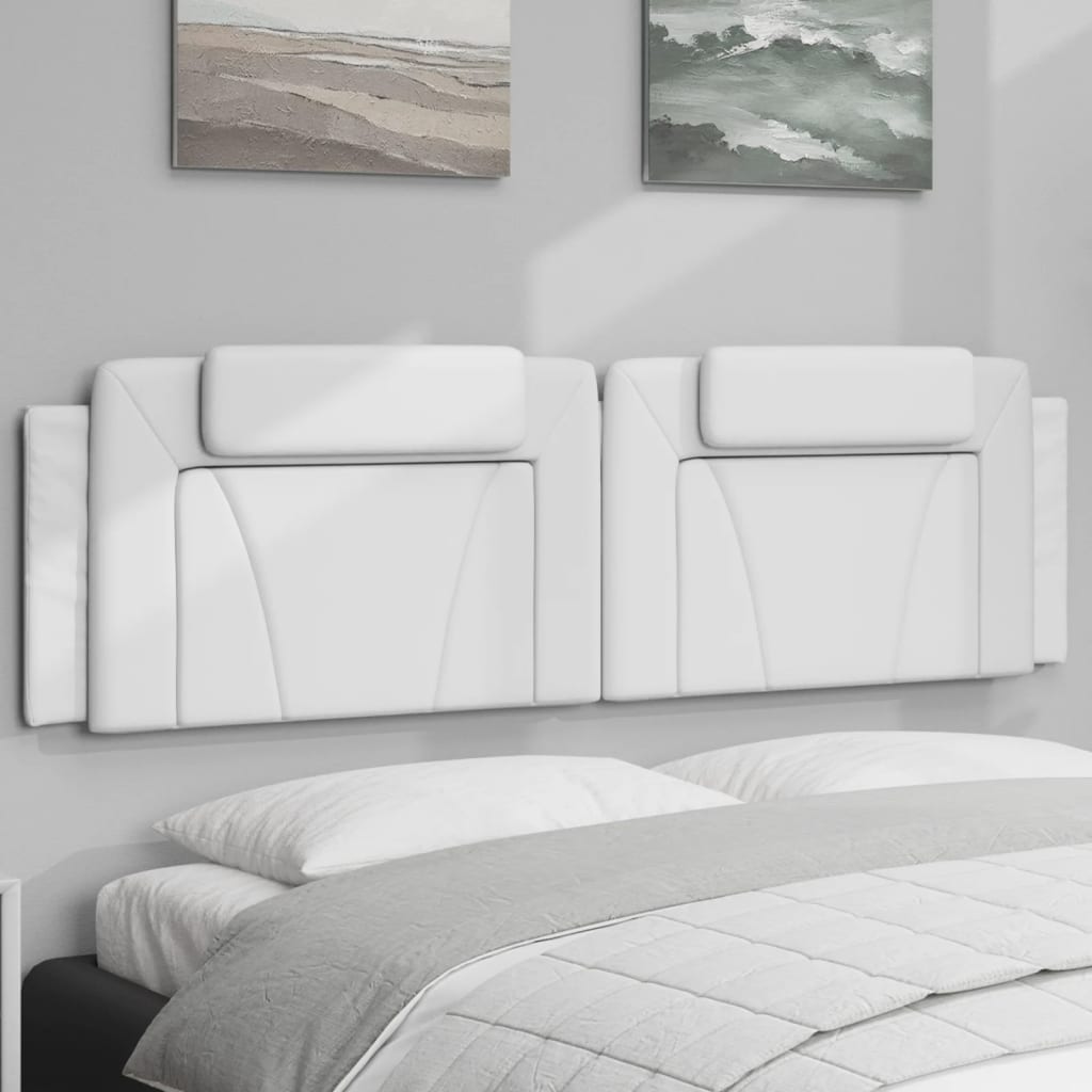 Almofadão de cabeceira viana 180 cm couro artificial branco