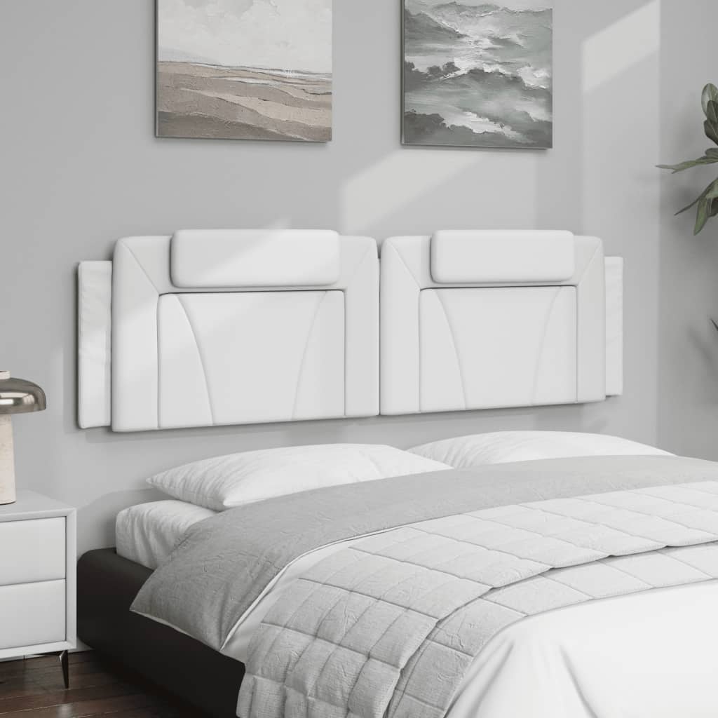 Almofadão de cabeceira viana 180 cm couro artificial branco