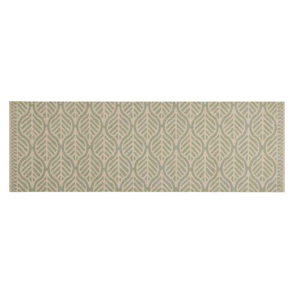 Tapete de cozinha lavável 60x180 cm veludo padrão folhas