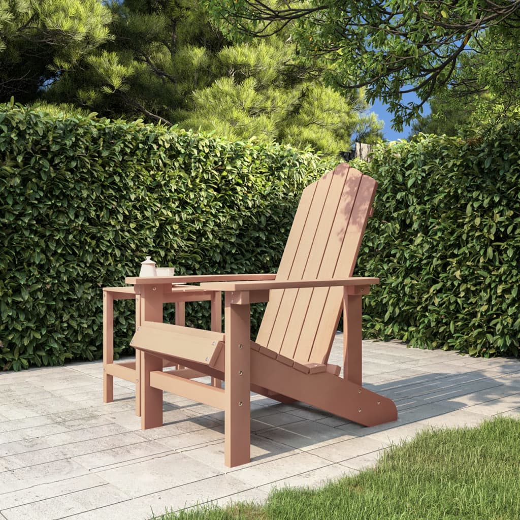 Cadeira de jardim adirondack pead castanho